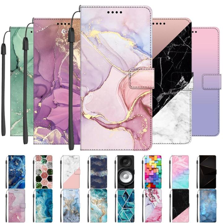 Marble Flip Case For Samsung A53 A33 5G A73 A23 A13 Leather Stand