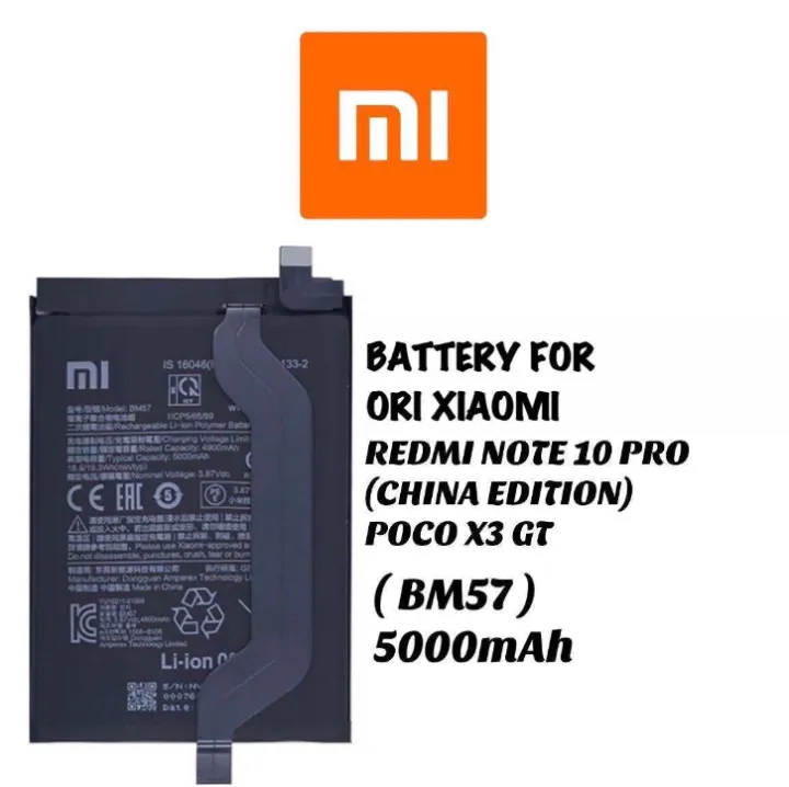 Poco%20X3%20GT%20/%20Redmi%20Note%2010%20Pro%205G%20(China%20edition)%20Battery%20Replacement%20BM57%20Battery%20with%205000mAh%20_%20Black%20-%20Image%202