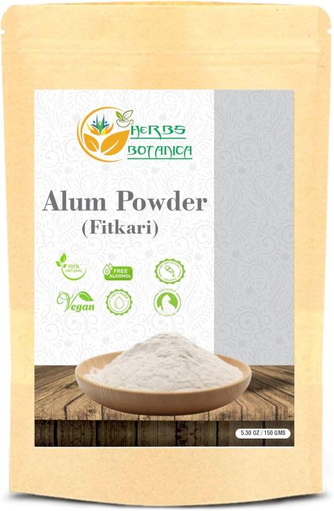 Botanica Potassium Alum Powder Pure Granulated Fitkari for Skin, Canker Sores, 114g