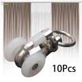 10Pcs Curtain Track Gliders Bedroom Door Curtains Curtain Rail Track Pulley. 