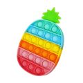 Push Pop Bubble Fidget Spinner Pop It Silicone Toy - Rainbow Pineapple. 