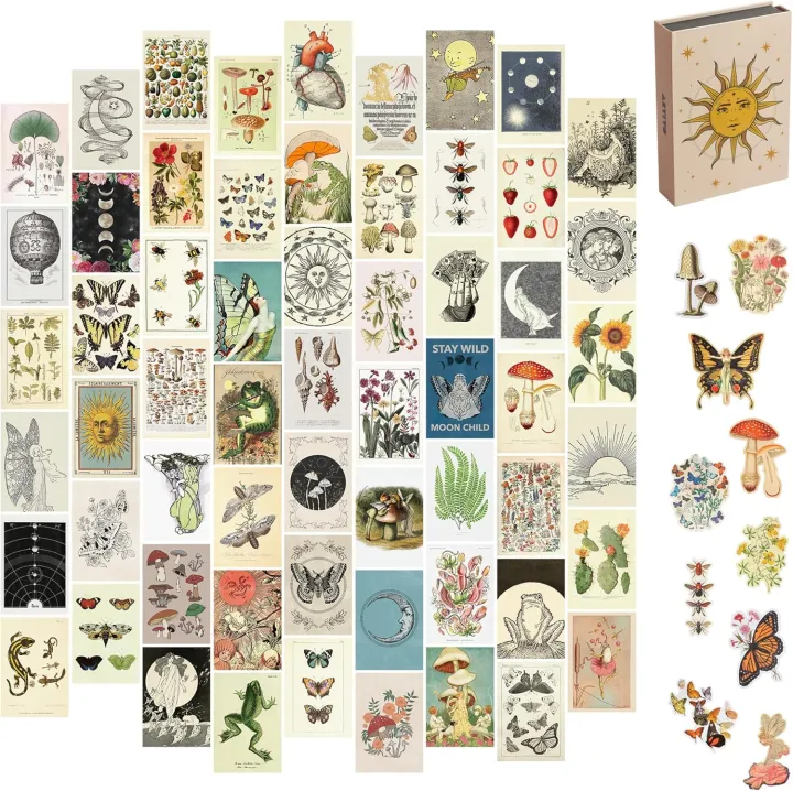 50PCS%20Vintage%20Wall%20Collage%20Kit%20Aesthetic%20Pictures%20Room%20Decor%20for%20Bedroom%20Aesthetic%20,%20Wall%20Art%20-%20Image%202