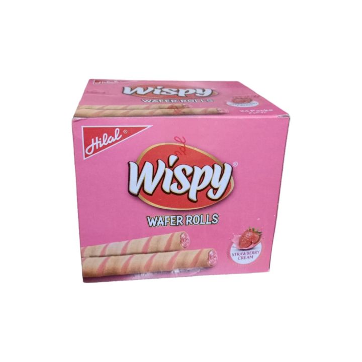 Wispy Wafer Rolls ( Strawberry ) 24Pecx/Box