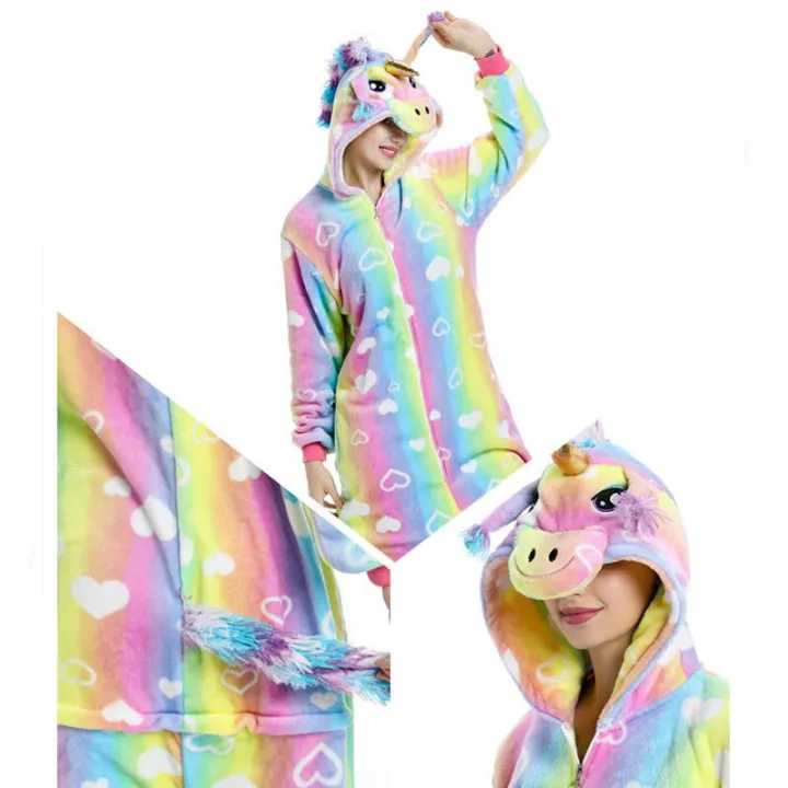 Kigurumi%20Pajamas%20Children%20Sleepwear%20Rainbow%20Unicorn%20Pajamas%20Children%20Sleepwear%20Animal%20Pijama%20Stitch%20Girls%20Onesie%20kigurumi%20femme%20-%20Image%206