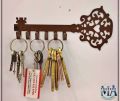 Wall-Mounted Key Holder – Decorative 'Welcome' or 'Home' Design, Brown & Black  Wall Décor Key Hanger / Keyholder Stand / Key Chains Hanger For Home, Kitchen & Office Use. 