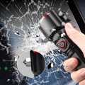 Multi-Functional High Power  Rechargeable LED Flashlight with USB Charging COB Safety Hammer Zoom Waterproof Aluminum Alloy White Laser Torch for Camping, Hiking, Super Bright 100000 Lumen with 360° COB Work Light, 5 Light Modes, IPX6 Waterproof, |. 