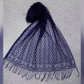 Beautiful Blue Stole Light weight Narrow Net Stole Spider Linen scarf For Ladies and Girls and Many More Colours on SubRung Black Yellow White Blue Red Pink. 