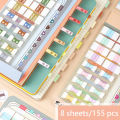 (1 Pack of 155 )Index Label Stickers Retro Style Simple Multi-purpose Stickers. 