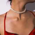 beautifull and sober choker for girls - white beads choker. 