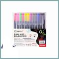 Giorgione Signature Double Head Art fineliner Brush Marker Pens 1 - 2 MM Tip 12 Colors Set Double Tip Pens for Coloring, Bullet Journal, Painting, Calligraphy and Lettering. 