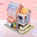 3D Puzzle Jigsaw Paper Model |3D House Building Puzzle | Learning Educational Toys For Children | Kid Gift 3D DIY Puzzle Citadel Model Cartoon House Assembling Toy Kid Early Learning. 