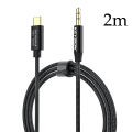 KEYSION HIFI DAC Earphone Amplifier USB Type C to AUX 3.5mm speaker audio adapter 32bit 384kHz Digital Decoder Car AUX Converter 2m. 