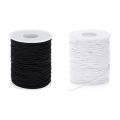 Elastic String for Bracelets, Elastic Cord Jewelry Stretchy Bracelet String for Bracelets, Necklace Making, Beading and Sewing (Black). 