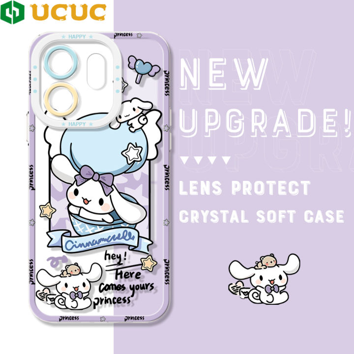 UCUC for Infinix Smart 9 Hot 50i Back Cover Cute Kuromi Transparent Crystal TPU Soft Case Full Lens Protection Ultra Thin Drop Resistant Phone Case
