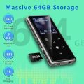 64GB Voice Recorder & MP3 Player with Bluetooth 5.2, AiMoonsa Music Player with Built-in HD Speaker, FM Radio, Voice Recorder, HiFi Sound, E-Book Function, Earphones Included. 