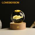 Faux Crystal Ball Decoration 3d Engraved Solar System Planet Night Light with Wooden Base Unique Led Lamp for Desktop Decoration Birthday Gift Fake Crystal Home Decoration. 