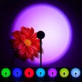 1X USB Sunset Lamp LED Rainbow Neon Night Light Projector Photography Wall Atmosphere Lighting For Bedroom Home Room Decor Gift. 