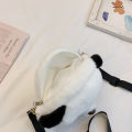 Cute Plush Toy Panda School Bag Figurine Doll Crossbody Backpack Children's School Bag Plush Bear Gift. 