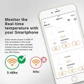 WiFi Grill Meat Thermometer IBBQ-4T with 4 Colored Probes, Wireless Barbecue Meat Thermometer with Calibration, Timer, High and Low Temperature Alarm for Smoker, Oven, Kitchen, Drum. 