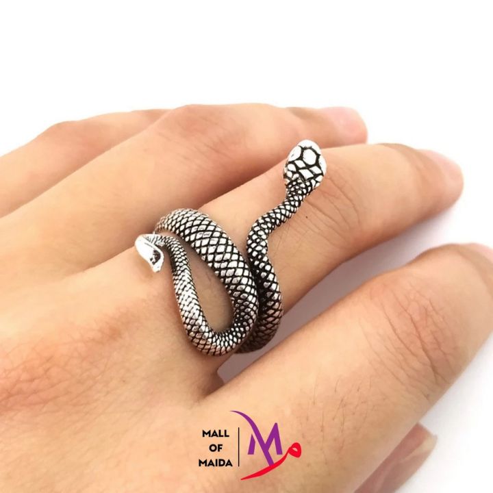 Silver Metal Snake Ring