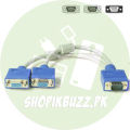 VGA Splitter Cable 1 Computer to Dual 2 Monitor Adapter Y Splitter VGA Cable Male to Female| 24-7 STORE. 