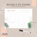"Weekly Planner A4 Size Laminated - Planner Notebook & Journal - Ideal for Students, Professionals, and Girls - Plan Your Week with Our Planner Diary & Notepad". 
