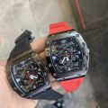 New Samurai Watch Silicone Strap Mechanical Full Gear Dial Waterproof Men's Watch. 