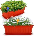 decoration Pack of 2 Plastic Kiari for plants and flower growing dia 17 x 8 inch, height 5.50 inch (SG-151). 