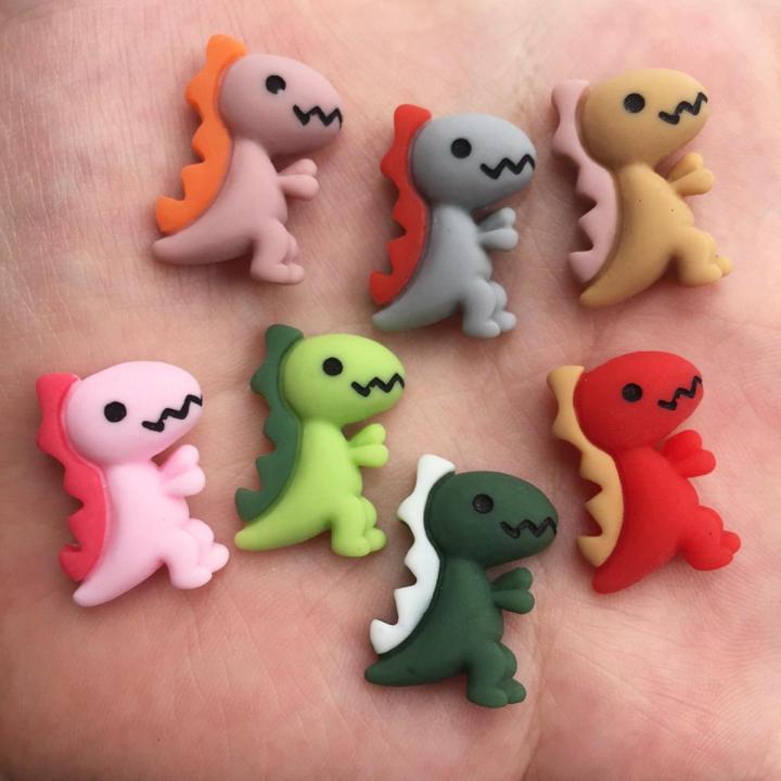 Resin Lovely Colorful Mini Dinosaur Flatback Cabochon Stone 20PCS Scrapbook DIY Decor Home Lacquer Figurine Crafts OF715*2