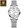 POEDAGAR Luxury Women's Waterproof Quartz Watch | Stainless Steel Ladies Watch with Night Light | Birthday and Valentine's Day Gift. 