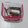 CUSTOMIZE Multi Purpose Cosmetic PVC Plastic Bag Organizer Storage Jewellery Vanity Box Makeup Kit (Transparent). 