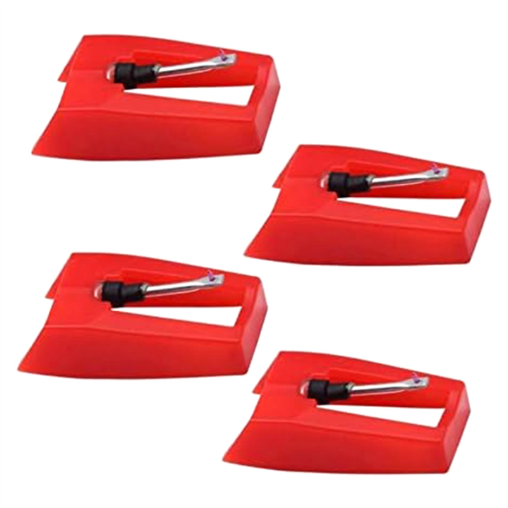4 Pack Ruby Record Player Needle Turntable Stylus Parts Accessories Gramophone Vinyl Record Player Stylus