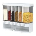 Wall-mounted Cereals Dispenser Press Grain Storage Tank. 