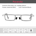 Folding Anti Blue Ray Reading Glasses Metal Rectangular Women Men Hyperopia foldable Eyeglasses Diopter +1.0 1.5 2.0 2.5 3.0 3.5 Ultralight Screwless Full Frame. 