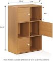 eFurniture Gorgeous 3-Tier 6 Cube with 3 Door and 3 Open Cube Shees Bookcase Bookshef Storage Bookcases Multifunctional Display Shelf. 