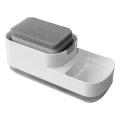 Large Capacity Soap Dispenser 600ml 3-in-1 Dish Soap Dispenser with Sponge Holder for Kitchen Countertop Large Capacity Liquid Soap Box Home Essential Soap Dispenser for Kitchen. 