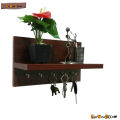Wall Key Stand with Shelf, Key Organizer Rack for Entryway, Wall Mounted Key Holder, Decorative Home Storage Shelf, Easy Assembly, GloWooDecor. 
