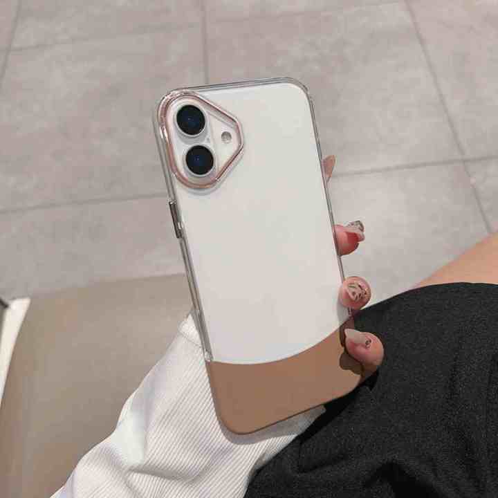 HOCE 2 in 1 Splicing Phone Cases For iPhone 16 15 14 13 12 Pro Max 14 15 16 Plus 11 Case Clear Acrylic Hard Back Cover