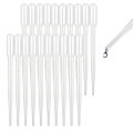 50 Pieces 3ML Plastic Transfer Pipettes Plastic Eye Droppers Pipettes Dropper Disposable Pipettes Calibrated Dropper for Liquid Essential Oil Science Experiment DIY Art. 