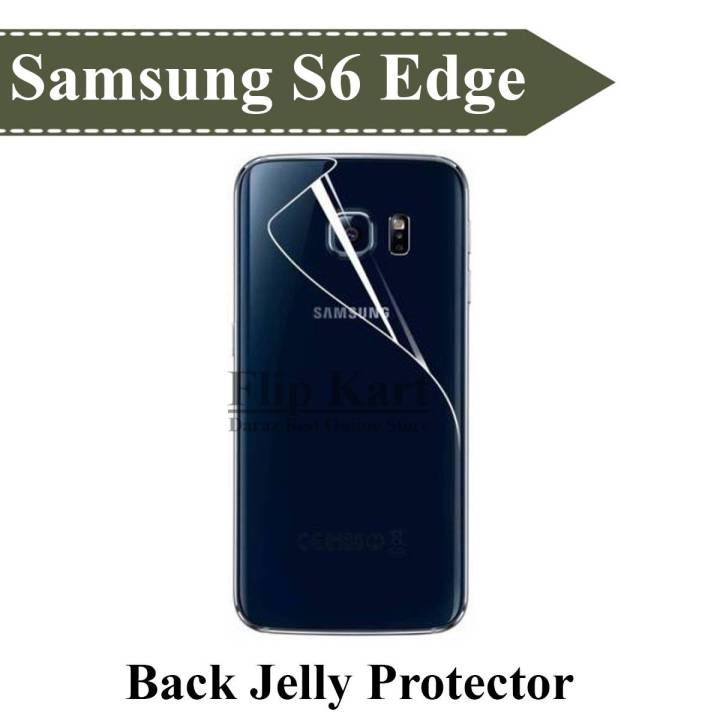 Samsung Galaxy S6 Edge Back Jelly Protector Soft Clear Film Protection Hydrogel Transparent Protector