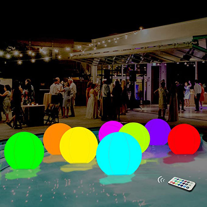 Glowing Beach Ball remote control LED light Swimming Pool Toy 13Colors Glow Ball