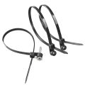100PCS Screw Hole Cable Ties Fixed Cable Tie Nylon Cable Zip Ties With Screw Hole Mount Self Locking Loop Wrap Bundle Tie Straps. 