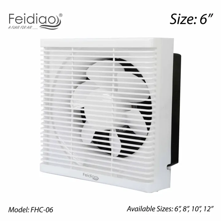 FEIDIAO%206%20inch%20(INSTALLS%20in%208x8%20inch%20HOLE)%20Ventilating%20Exhaust%20Fan%20Square%20-%20Imported%20-%20Image%202
