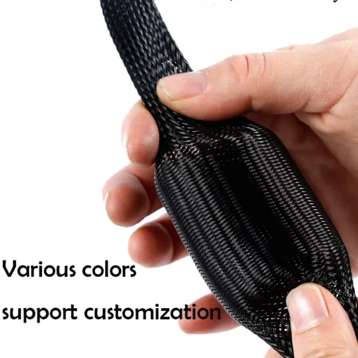 4mm-35mm%20black%20snakeskin%20mesh%20sleeve%20wire%20protective%20cover%20pet%20telescopic%20protective%20cover%20-%20Image%203