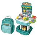 2 in 1 School Bag Shopkeeper Set for Kids Kitchen Supermarket Play Set Toy for Girls Pretend Play  FOR GIFT. 