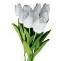 20Pcs White 13.8inch Artificial Tulips Flowers for Party Decoration,Wedding Home Decoration. 
