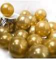 GOLDEN METALLIC CHROME BALLOONS PACK ( PACK OF 10 GOLDEN BALLOONS ). 