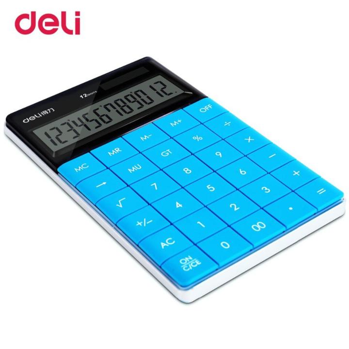 Modern Extremely Slim Calculator 1589 In Blue Color
