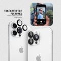 iPhone 16 Pro Max/iPhone 16 Pro - 9H Tempered Glass -Camera Lens Protector w/ Aluminum rings Anti-Scratch, Anti-Shatter,  Case Friendly, Easy Install - Black. 