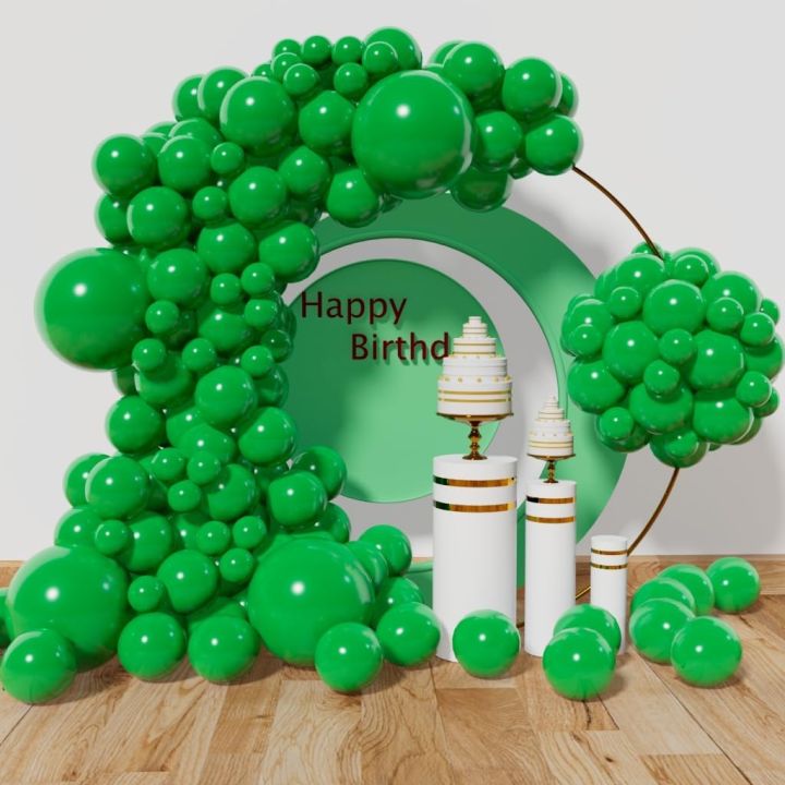 30 pcs 9 inch Jungle Green Balloons latex balloon for birthday party jungle theme balloon dark green balloon flag green Graduation Wedding Anniversary Baby Shower Party Decoration